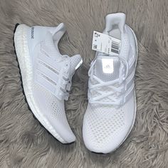 Nwt! Send Offers! Sz 8.5 Never Worn Box Included Mens Nike Tennis Shoes, White Gym Shoes Women, White Adidas Shoes Women, Nike Ultra Boost, Running Shoes Outfit Casual, Adidas Sport Shoes, Womens Ultra Boost, Ultra Boosts, Cute Running Shoes