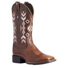 Style number: 10038327 Full grain leather Canyon tan 11" shaft height Wide square toe 4LR™ comfort and stability system Intricate embroidery and whipstitch detailing All day cushioning insole with rebound Duratread™ outsole 1.375" horseman heel Vaquera Boots, Thrift Outfit, Cowgirl Things, Ariat Cowgirl Boots, Cowgirl Boots Square Toed, Brown Cowgirl Boots, Cowboy Photography, Cute Cowgirl Boots, Ariat Cowboy Boots