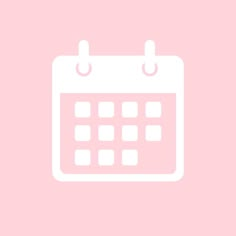 a white calendar icon on a pink background