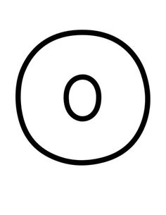 a black and white image of a circle with the letter o in it's center