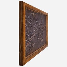 This Framed Copper Artwork is perfect for sprucing up any living space! This eye-catching piece features a unique copper art with tree branches and a brown patina copper design, framed in a sturdy wood frame. It's the perfect way to add instant visual appeal to any wall. Copper Artwork, Patina Copper, Copper Design, 4th Street, Copper Art, Copper Patina, Soft Clothes, Hanging Wire, Art Themes