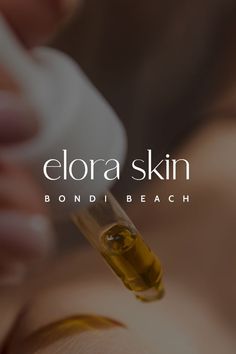 an image of a woman getting her skin done at the beauty salon with text that reads, elora skin bondi beach