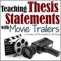 the cover of teaching thesis statements with movie trailers