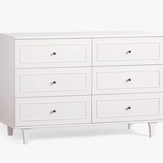 Designed with clean lines and subtle moldings, our versatile Dawson Extra Wide Dresser has six spacious drawers to store your little one's wardrobe with ease. Most importantly, it was constructed from made-to-last materials to ensure safety, stability and longevity. HOW IT IS CONSTRUCTED Simply White finish is expertly crafted from solid poplar wood, engineered wood, beech wood and MDF with brass hardware. Acorn finish is expertly crafted from solid eucalyptus wood, beech wood, acacia veneers, e Idanäs Dresser Nursery, Ikea Idanäs Dresser Nursery, Dresser Topper, Shaker Style Furniture, Kids Dresser, Extra Wide Dresser, Baby Dresser, Wood Nursery, Nursery Dresser