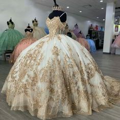 Champagne Beading Tassel Ball Gown Quinceanera Dress Spaghetti Embellished Gold Ball Gown For Quinceanera, Gold Embellished Ball Gown For Quinceanera, Gold Quinceanera Dresses, Champagne Quinceanera Dresses, Enchanted Forest Quinceanera, Quince Dresses Mexican, Quinceanera Dresses Gold, Quinceanera Themes Dresses, Quince Dress