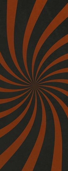 an orange and black spiral design is shown