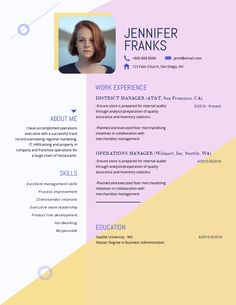 Manager Resume Template  Visme Portfolio Booklet