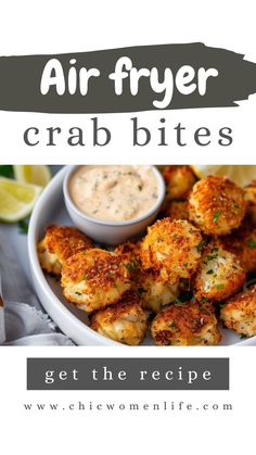 Recipes With Crab Meat, Recipes With Crab, Air Fryer Crab Cakes, Crab Bites, Air Fryer Crab, Air Fryer Recipes Low Carb, Gluten Free Bread Crumbs, Air Fry Recipes, Tea Sandwiches