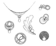 Jewellery Design Drawing, Jewellery Sketch, Designer Sketches, Jewellery Shop Design