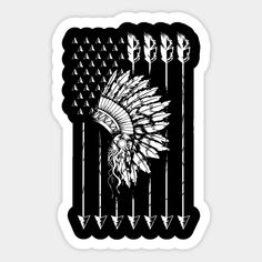 Cool Native American Arrow And Teepee Flag Art Funny Gift -- Choose from our vast selection of stickers to match with your favorite design to make the perfect customized sticker/decal. Perfect to put on water bottles, laptops, hard hats, and car windows. Everything from favorite TV show stickers to funny stickers. For men, women, boys, and girls. Teepee Art, Native American Arrow, Indian Feather Tattoos, American Stickers, Flag Art, Art Funny, Feather Tattoos, Native American Fashion, Gift Stickers