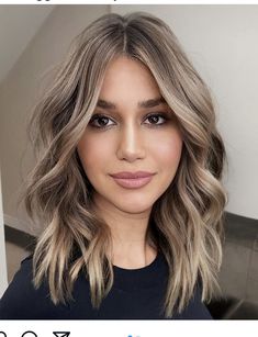 Medium Length Winter Hair Color, Short Ombre Hair Brown To Blonde, Mid Length Light Brown Hair, Warm Autumn Hair Color Blonde, Hair Styles For Thick Wavy Hair, Longbob Hair, Fall Blonde Hair, 2023 Hair, Bronde Hair