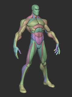 an image of a man's muscles and body in 3dsquatche