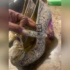 Irregular Choice Vintage 8.5 Size Womens Purple And Gold Purple And Gold Shoes, Irregular Choice Shoes Outfit, Multicolor Formal Heels With 4-inch Heel, Irregular Choice Ankle Boot, Irregular Choice Shoes Pink, Irregular Choice Shoes, Irregular Choice, Purple Gold, Shoes Women Heels