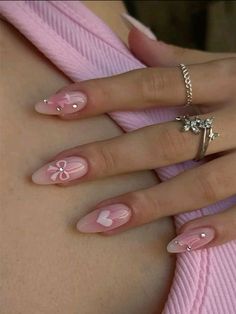 Paznokcie Hello Kitty, Kutek Disney, Hello Nails, Nagel Tips, Girly Acrylic Nails, Casual Nails, Soft Nails, Her Nails, Nails 2024