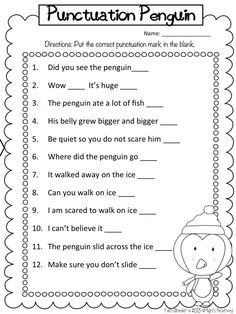 an english worksheet with the words puncturin penguin and its meaning