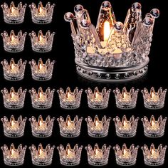 PRICES MAY VARY. Sufficient Quantity: you will receive 24 pieces of crown candle holders; The large quantity can satisfy your various decorating needs and replacement, and you can also share the enough amount with family members Suitable Size: decorative candle holders measure about 5.2 cm/ 2.05 inches in height, 7.5 cm/ 2.95 inches in open diameter, 5.6 cm/ 2.2 inches in bottom diameter, the proper size can fit for ordinary small candles, LED candles and so on Crown Design: glass candle holder Clear Votives, Restaurant Candles, Tables Centerpieces, Crown Candle Holder, Candle Holders Glass, Glass Crown, Candlestick Centerpiece, Glass Tealight Candle Holders, Modern Wedding Decor