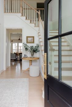 the entryway is clean and ready for guests to use it as an entrance way