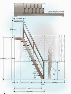 the diagram shows how stairs should be built