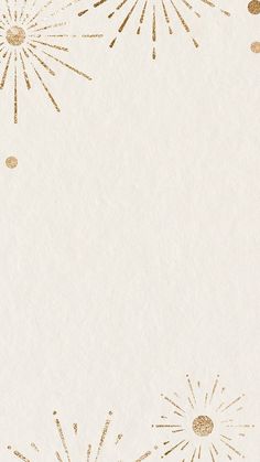 a white background with gold fireworks and dots on the bottom right corner is an empty space for text