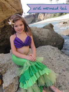 A step-by-step costume tutorial on how to make a "Disney's Little Mermaid" Ariel tail. Just in time for Halloween! Ariel Costume Kids, Ariel Mermaid Tail, Ariel Costume, Mermaid Ideas, Skirt Mermaid, Ariel Costumes, Mermaid Cupcakes, Skirt Diy, Ariel Mermaid