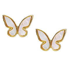 Accented With Mother Of Pearl, These Dainty Butterfly Earrings By Kate Spade Will Add A Touch Of Whimsy To Any Ensemble. The Butterfly Symbolizes Works Resurrection, Change, Renewal, Hope, Endurance, And Courage To Embrace The Transformation To Make Life Better. Mother Of Pearl Gold-Tone Metal Brand New. Never Worn. Retail: $78 Kate Spade Studs, Black Diamond Earrings Studs, Dainty Butterfly, Make Life Better, Minnie Mouse Earrings, Pearl Butterfly, Enamel Stud Earrings, Kate Spade Jewelry Earrings, Mini Studs