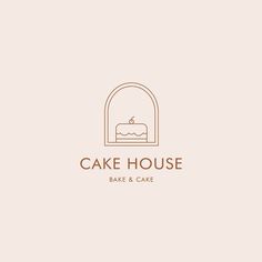 the logo for cake house, a bakery that sells cakes and cupcakes to people