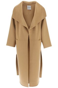 835 TOTEME TOTÊME SIGNATURE WOOL CASHMERE COAT Draped Collar, Latest Fashion Design, Camel Coat, Wool Blend Coat, Cashmere Coat, Sleek Look, Outerwear Coats, Long Coat, Wool Blend