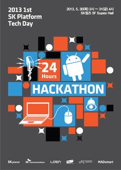 an advertisement for the 24 hour hackathon event