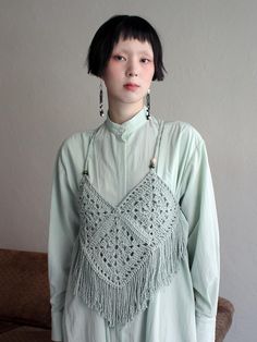 Composition : Cotton 100Color : MINTCountry of Origin : Republic of Korea Vest Crochet Outfit, Crochet Korean, Korean Crochet, 2024 Crochet, Crochet Outfit, Vest Crochet, Crochet Butterfly, Crochet Vest, Crochet Clothes