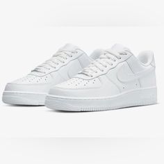 Size 10 & 9.5 Brand New!! Same Day Shipping Nike Shoes White, Kawaii Logo, Air Force 1 White, Shoes Nike Air Force, White Nike Shoes, Nike Fashion Shoes, White Shoe, Shoes Nike Air, Nike Air Force 1 07