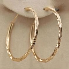 Gold Plated 1.57" Pageant Earrings, Simple Hoop Earrings, Unusual Earrings, Alloy Earrings, Classic Jewelry, Accessories Jewelry Earrings, Girls Earrings, Circle Earrings, Jewelry Earrings Hoops