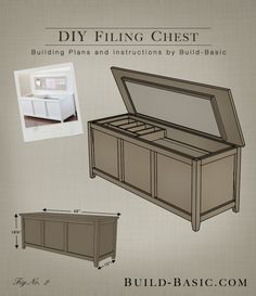 the building plans and instructions to build a bed chest