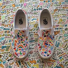 Shoe Art Designs, Dallas Clayton, Vans Custom, Custom Vans Shoes, Shoes Colorful, Custom Sneakers Diy, Painted Canvas Shoes, Custom Painted Shoes