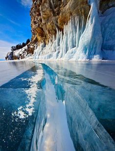 the ice is melting and it looks like they are floating in the water or on land