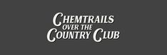 the words chemicals over the country club on a black background with white letters and an image of