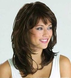 Good Haircuts for Women Shag Layered Hairstyles, Medium Shag Hairstyles, Layered Hair With Bangs, Hair With Bangs, Hair Medium, Short Hairstyle, Cool Haircuts, Super Ideas, Layered Hair