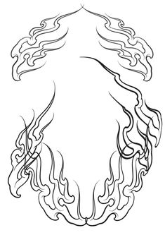 the outline of a woman's head with wavy hair