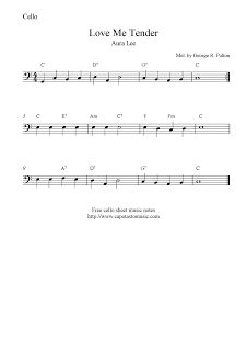 sheet music with the words love me tender