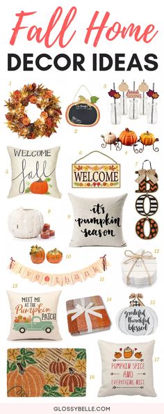 the fall home decor ideas poster