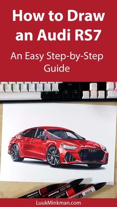 an easy step - by - step guide to draw an audi rs7