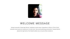 an image of a person with a welcome message on it's face and the words welcome messages written below