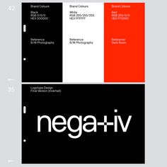 the logo for negra iv is shown in black, white and red