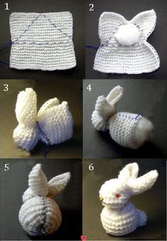 the instructions for crocheted bunny hats