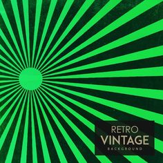 a green book cover with an image of a sunburst in the center and text that reads retro vintage background