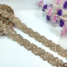 ♦ Feel Free to Message Me if Unable to Place your Order ♦ Rose Gold Embellishment with Curved Mirror & Faux Pearls perfect for Custom DIY Designer Clothing, Mirror Work Lace Trim Vine, Bridal Dress Embellishment. Width : Approx. 3cm Length : 3 yards, 6yards, 9yards. This beautiful lace trim is great for any sewing and craft projects.  A perfect match for bridal dresses or any festive occasions.  Our lace will add charm to your fabric, you can use this lace alone or add it with other laces to cre Rose Gold Lace, Curved Mirror, Diy Belts, Rose Gold Sequin, Gold Embellishment, Plain Outfits, Indian Bollywood, Gold Sequin, Gold Lace