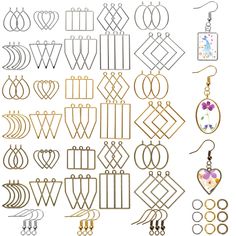 PRICES MAY VARY. Quantity: You will receive 90 pieces of resin bezels, 90 pieces of earring hooks and 90 pieces of jump rings, a total of 270 pieces, definitely enough quantity that can meet your various decorating and DIY craft needs. Wide Usage: The bezels pendants backs are ideal for making necklace, bracelet, earrings, scrapbooks project, key chain, key ring, sweater chain, anklet, or other custom jewelry craft projects. Do whatever you want! Material: These Open Bezel Pendant Backs are made Pressed Flower Diy, Jewelry Molds, Resin Jewelry Molds, Flower Diy, Open Frame, Flower Diy Crafts, Sweater Chain, Chain Anklet, Pressed Flower