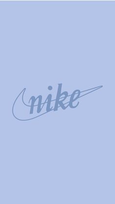 the nike logo on a blue background