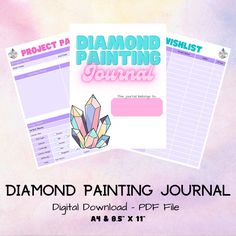 the diamond painting journal is open and ready to be printed