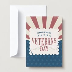 a greeting card with the words veterans day on it