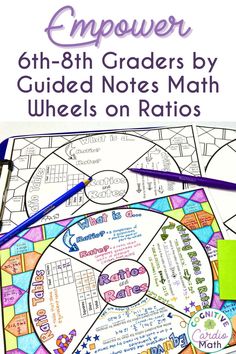 the 6th grade math worksheet is on top of a table with markers and pencils